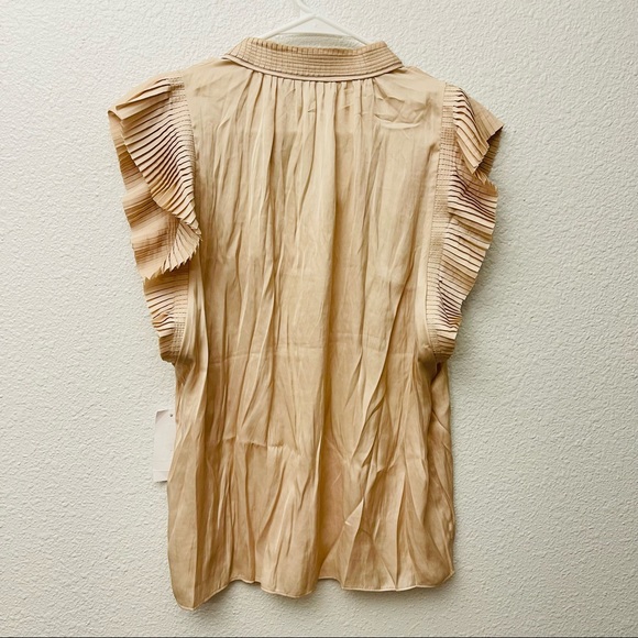 NWT✨ FRAME Pleat Keyhole Blouse - Picture 8 of 10